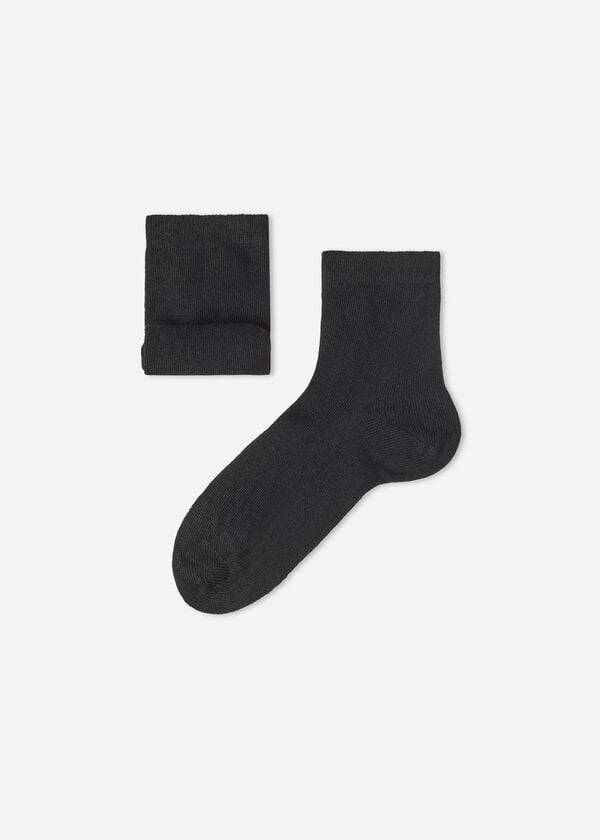 svarta barnstrumpor med calzedonia-kashmirblandning