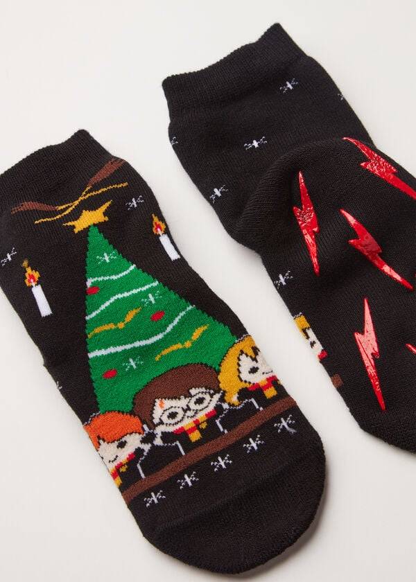 svarta calzedonia harry potter halkfria korta barnstrumpor