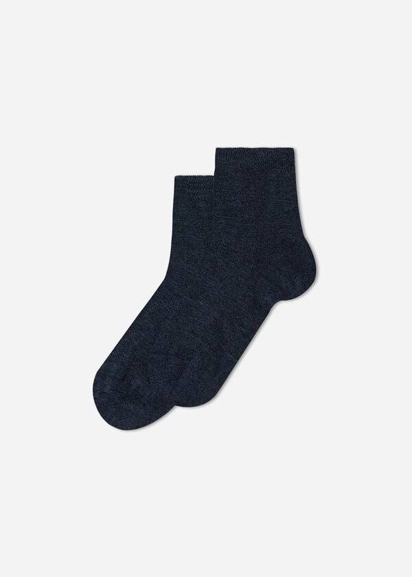 blå calzedonia light cotton korta barnstrumpor