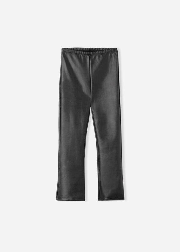 barn calzedonia belagda termoleggings med miniutsvängning svarta