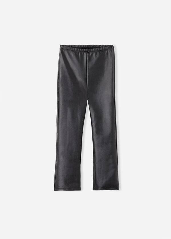 barn calzedonia belagda termoleggings med miniutsvängning svarta