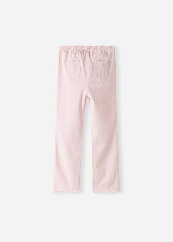 rosa calzedonia cropped flared denim leggings för barn
