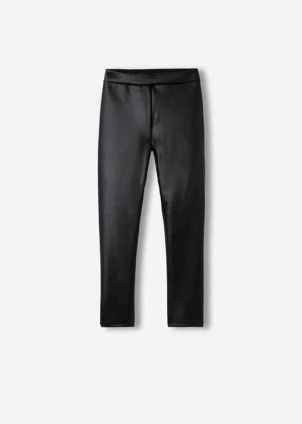 svarta termoleggings med calzedonia-mönster för barn