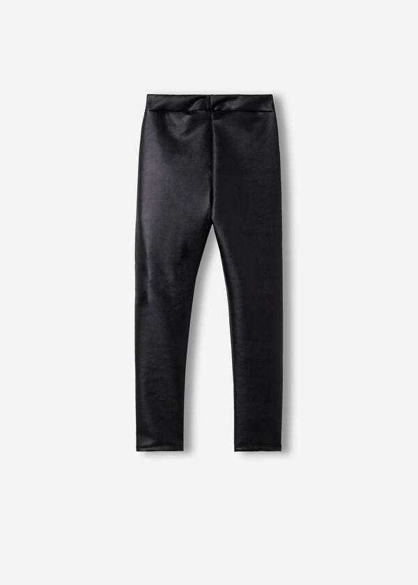 svarta termoleggings med calzedonia-mönster för barn