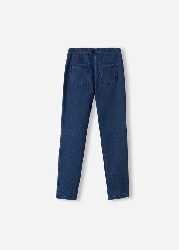 barn calzedonia termojeansleggings blå