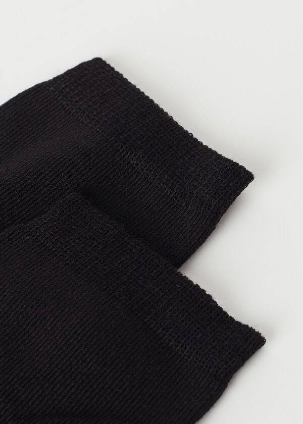 svarta calzedonia light cotton korta barnstrumpor
