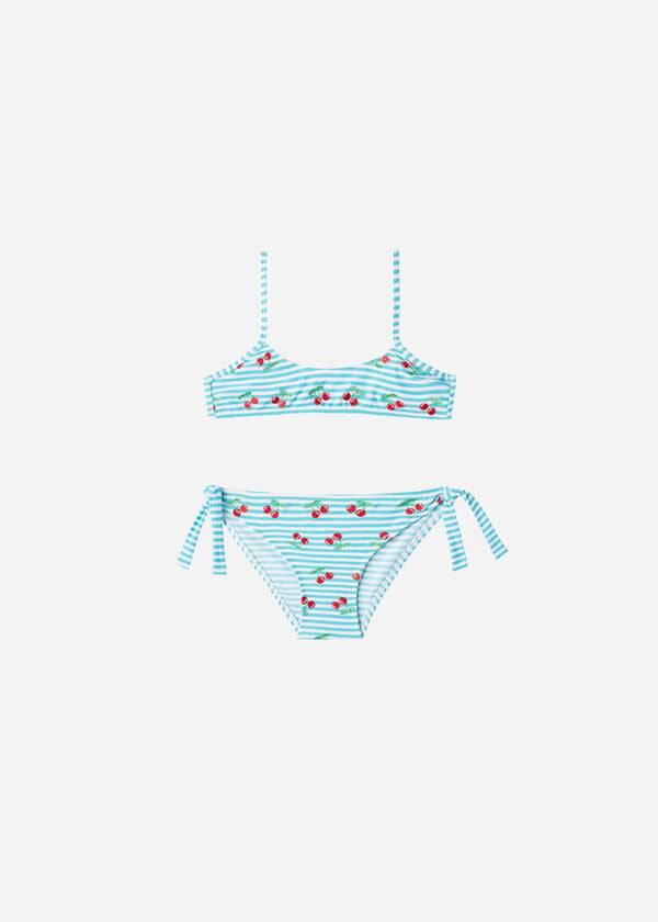 blå barnbaddräkter med två delar calzedonia cherry ariel