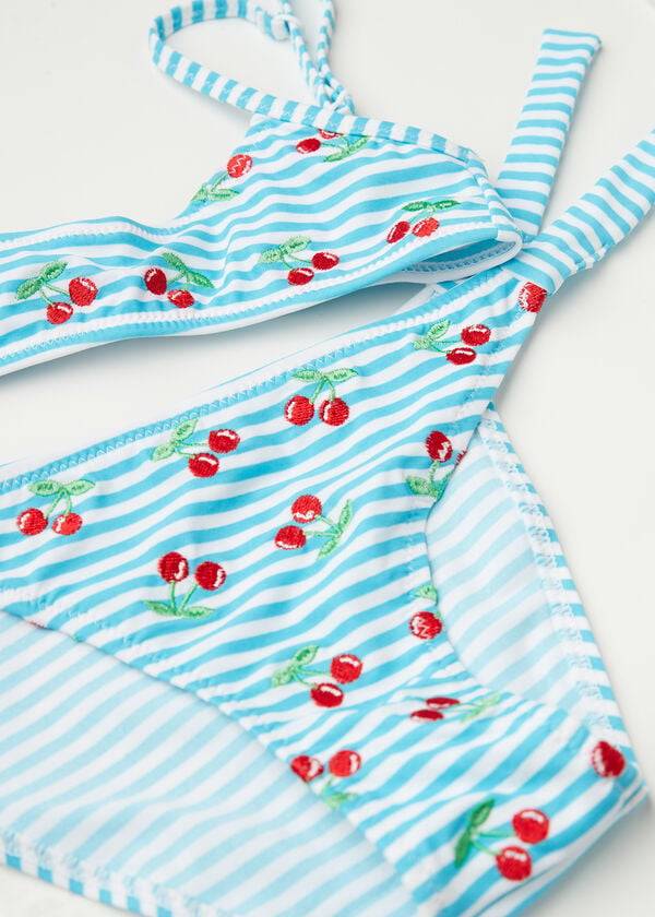 blå barnbaddräkter med två delar calzedonia cherry ariel