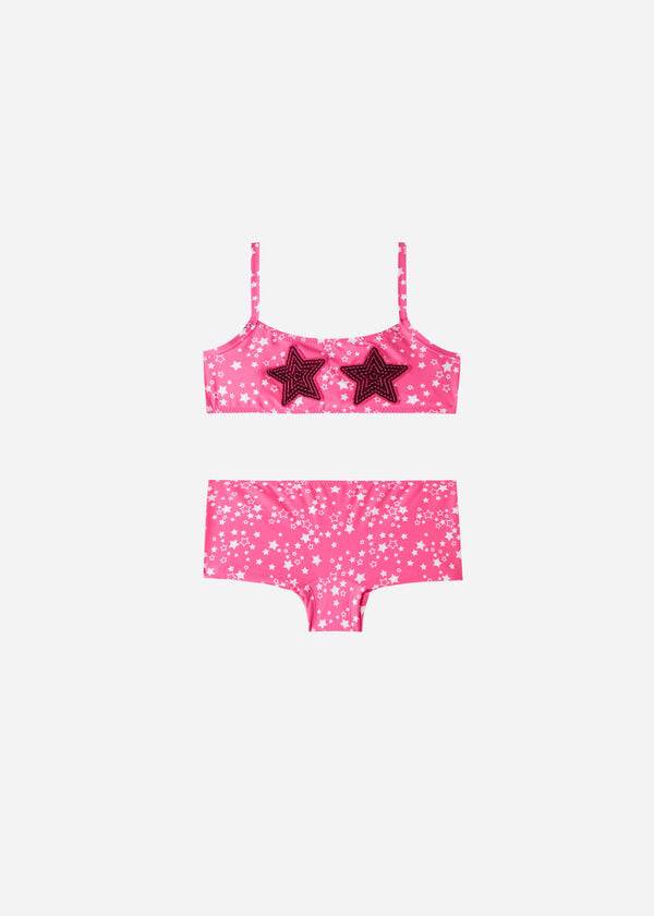 rosa calzedonia star tvådelade jam barnbaddräkter