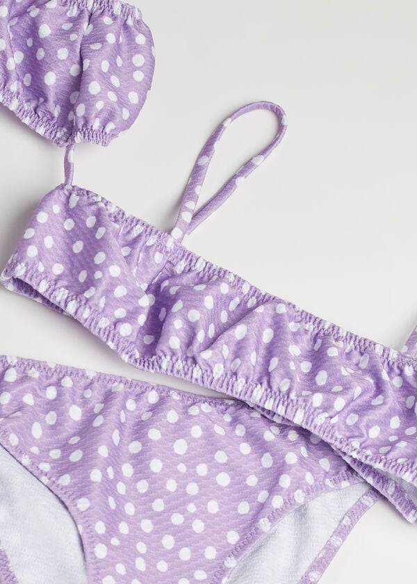 barn calzedonia tvådelade cipro baddräkter lila