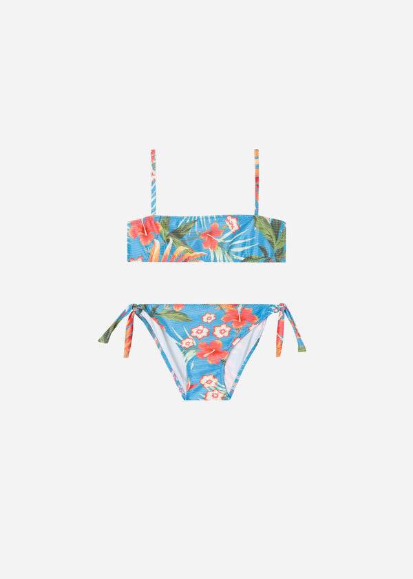 barn calzedonia tvådelade maui baddräkter gröna