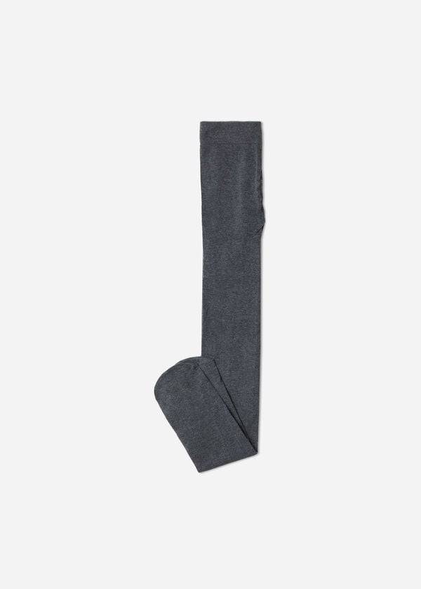 calzedonia ultra soft cotton kids tights grå