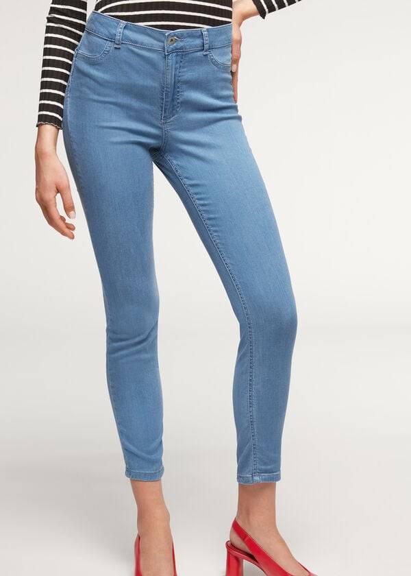 calzedonia eco light push up jeans dam blå