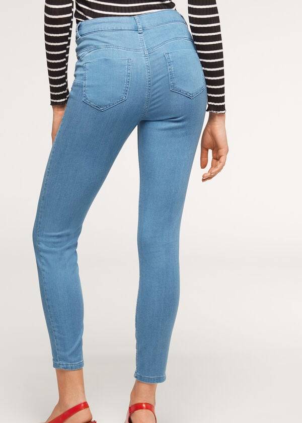 calzedonia eco light push up jeans dam blå
