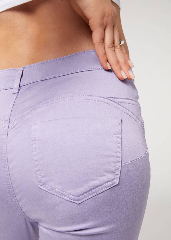 calzedonia eco light push up denim damjeans lila