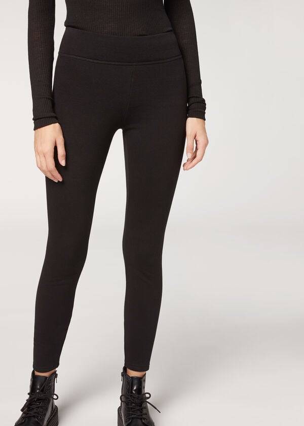 svarta calzedonia plush ultra thermal damleggings