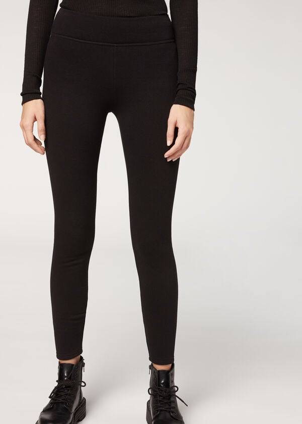 svarta calzedonia plush ultra thermal damleggings
