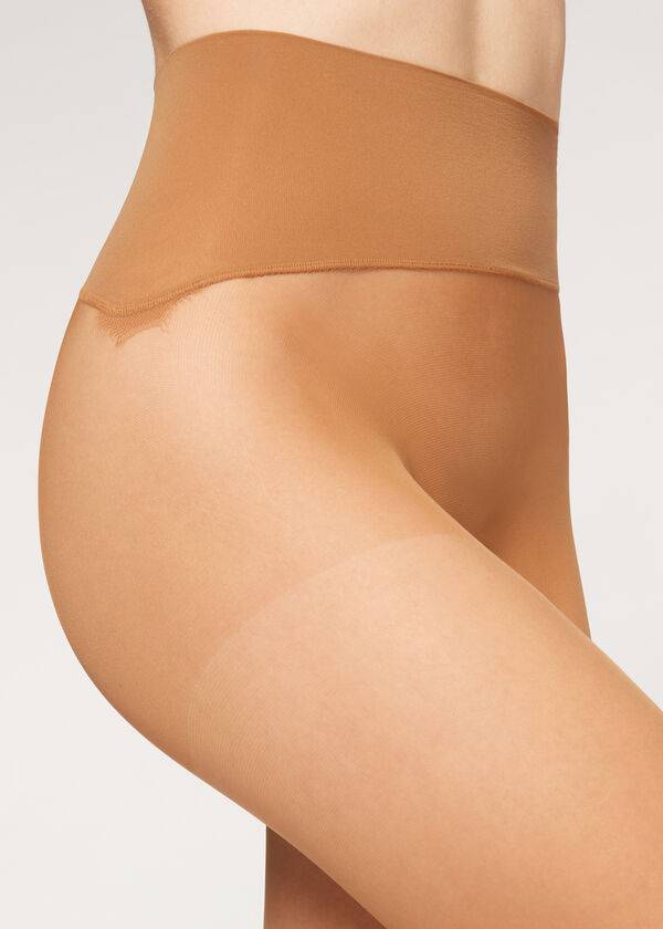calzedonia 20 denier essential osynliga transparenta tights dam beigebrun
