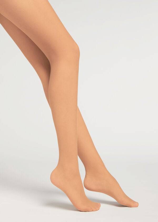 calzedonia 20 denier essential osynliga transparenta tights dam beigebrun