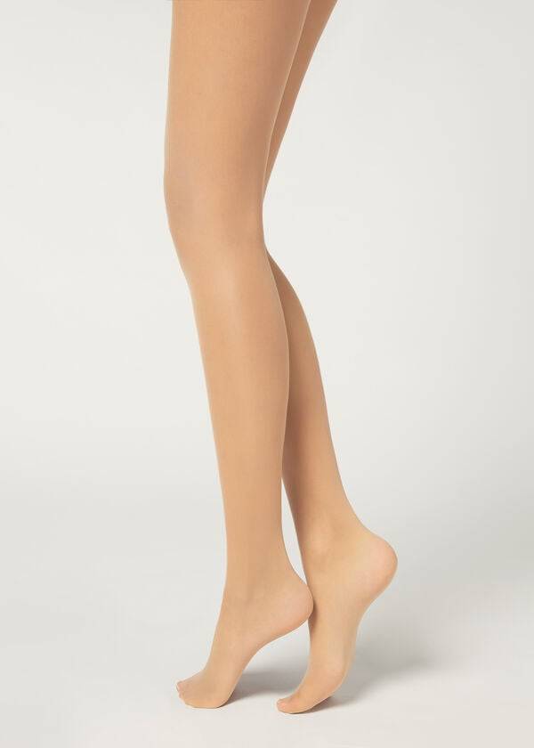 beige calzedonia 20 denier essential osynliga transparenta tights för dam