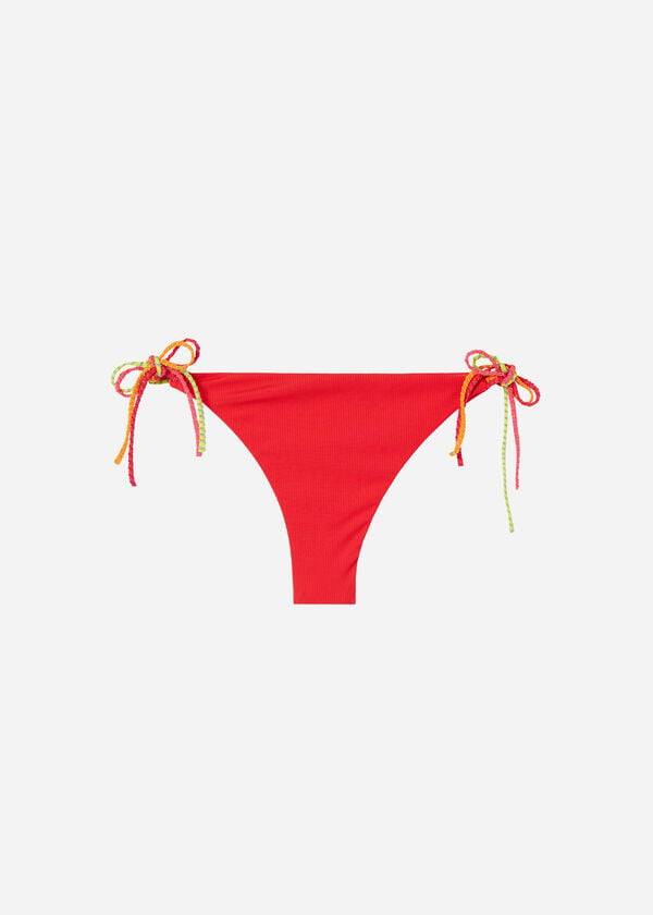 röd calzedonia brasiliansk stringbikinitros för kvinnor