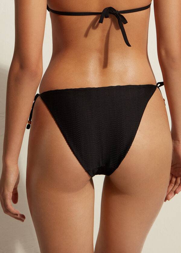 calzedonia chevron string casablanca dam bikinitrosor svart