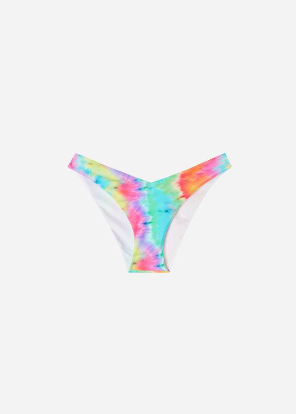 flerfärgad calzedonia high cut orlando bikinitrosor för kvinnor