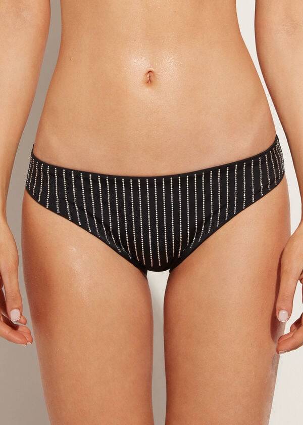 svarta calzedonia strass shanghai bikinitrosor för dam
