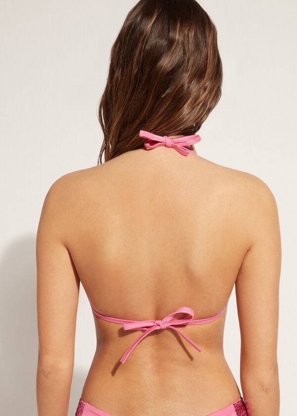 calzedonia graduated vadderad triangle cannes bikiniöverdel rosa dam