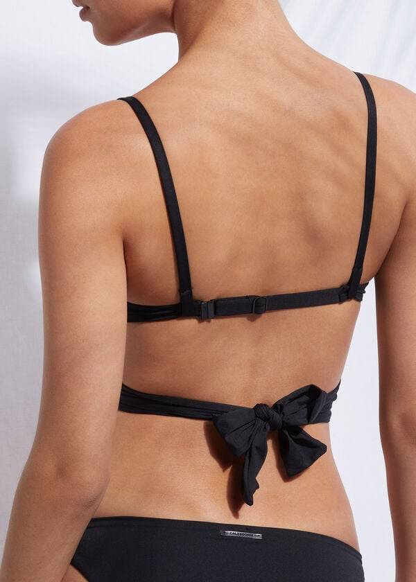 svarta calzedonia graduated push-up indonesia bikinitoppar för kvinnor