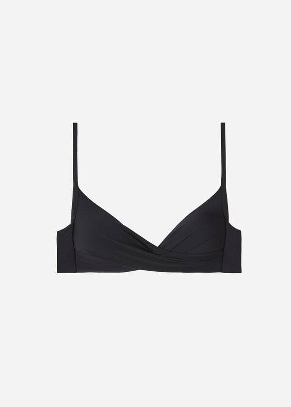 svarta calzedonia graduated soft crisscross vadderad triangle indonesia bikiniöverdelar för dam
