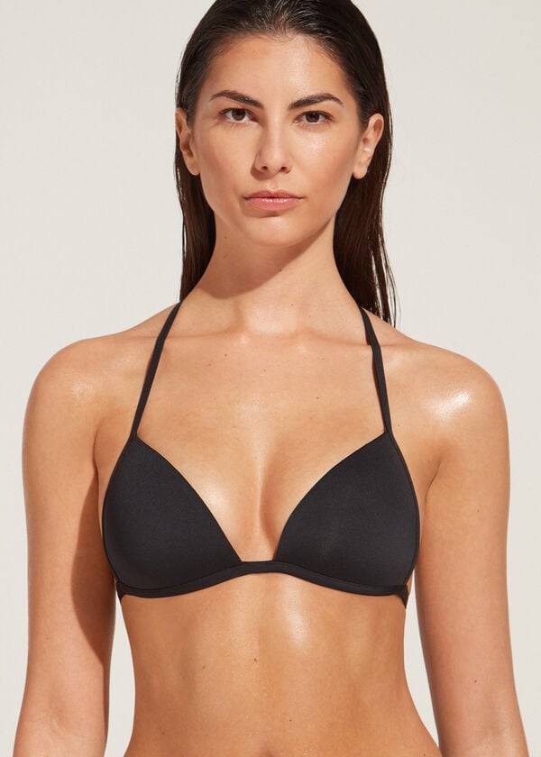 calzedonia graduated soft vadderad triangle indonesia bikiniöverdel dam svart