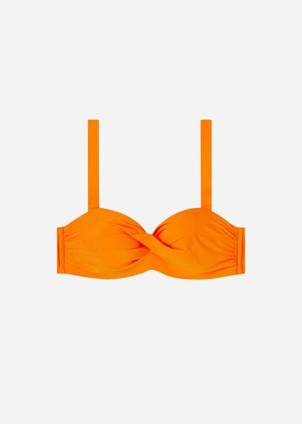 orange calzedonia vadderad bandeau indonesia bikinitoppar för kvinnor