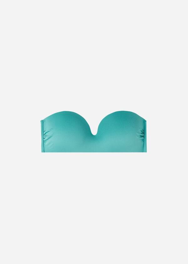 dam calzedonia vadderad bandeau indonesia eco bikinitröjor turkos