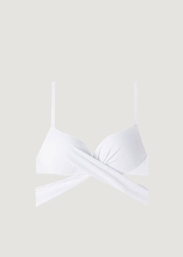 calzedonia vadderad push up indonesia eco rosa dambikiniöverdel vit