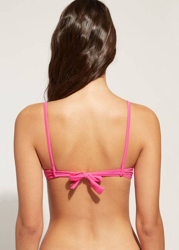 rosa calzedonia vadderad push up shanghai bikiniöverdel för dam