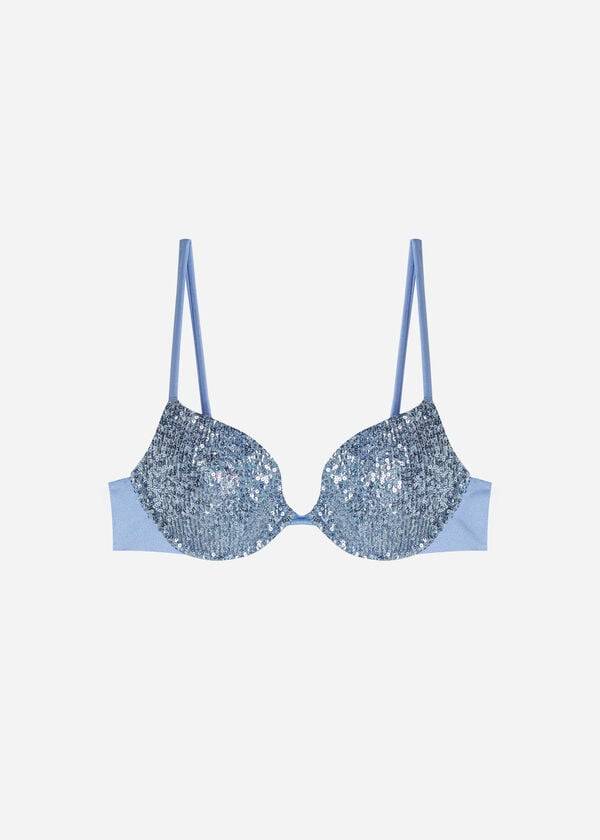 calzedonia vadderade push-up bikinitoppar i cannes blå för kvinnor