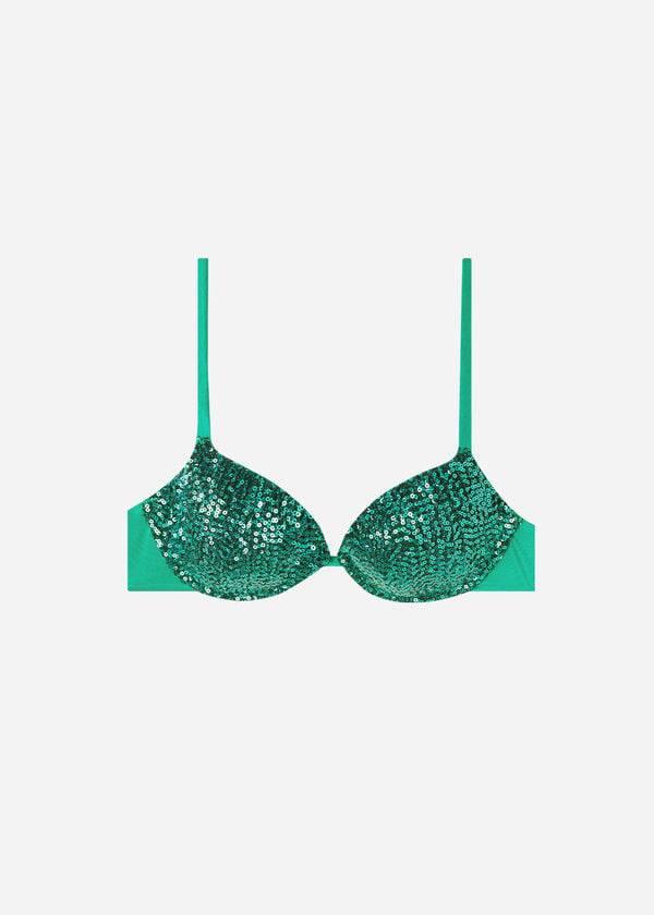 gröna calzedonia vadderade push-up cannes bikiniöverdelar för dam