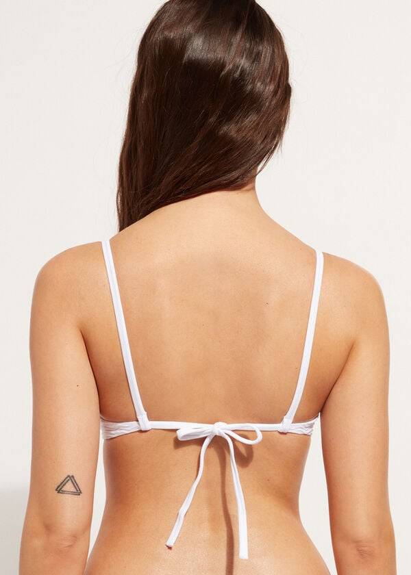 calzedonia vadderad push-up casablanca bikiniöverdel vit dam