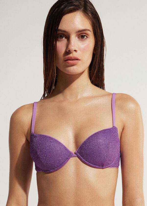 calzedonia vadderad push-up las vegas dambikiniöverdel lila