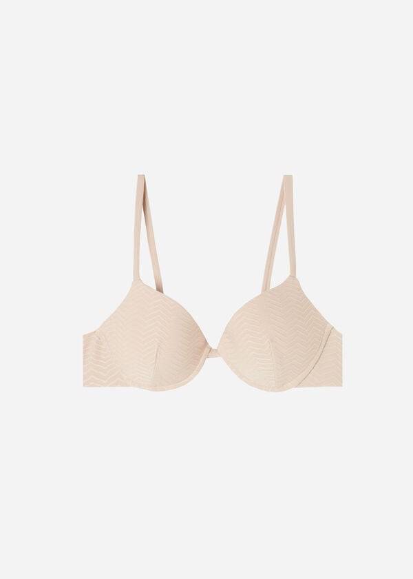 calzedonia vadderad push-up the hamptons dambikiniöverdelar beige