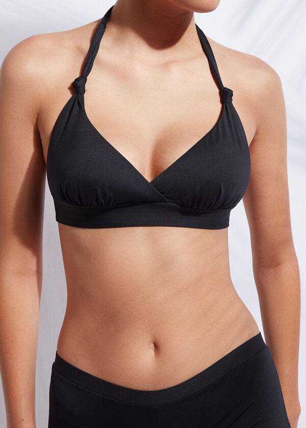 calzedonia vadderad triangel indonesia dambikiniöverdel svart