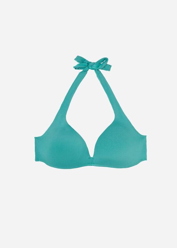 dam calzedonia vadderad triangle indonesia eco bikiniöverdel turkos
