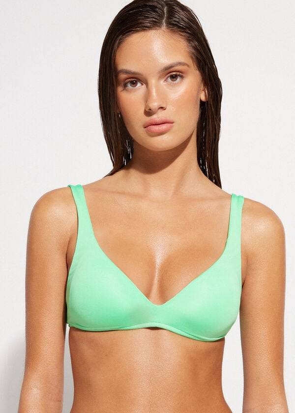 calzedonia vadderad triangel indonesien eco rosa bikinitoppar för kvinnor mint