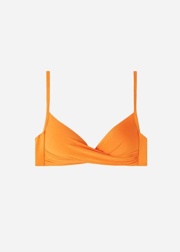 orange calzedonia vadderad triangel för damer indonesien eco strass bikinitoppar