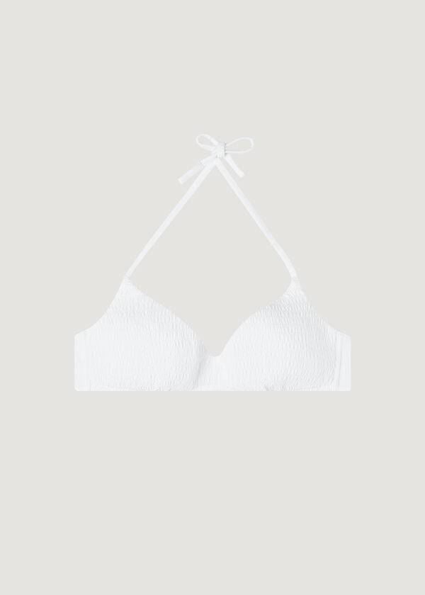 calzedonia vadderad triangel lanzarote dam bikiniöverdel vit