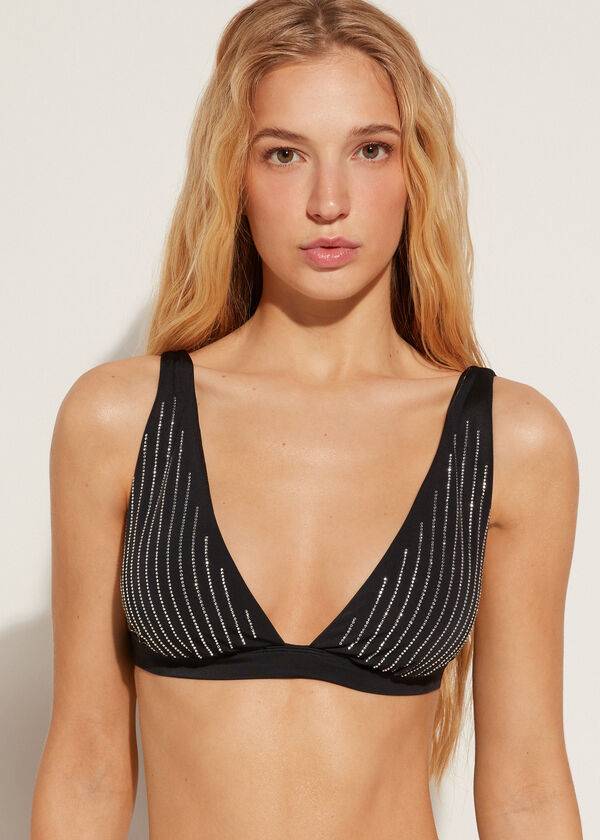 calzedonia vadderad triangel shanghai dambikiniöverdel svart