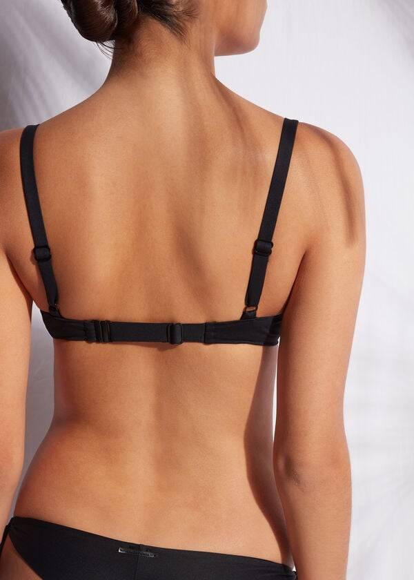 svart calzedonia patrizia indonesia push-up bikinitoppar för kvinnor