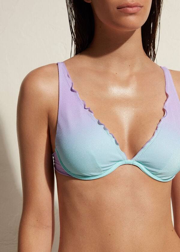 calzedonia push up madrid bikiniöverdelar lila för dam