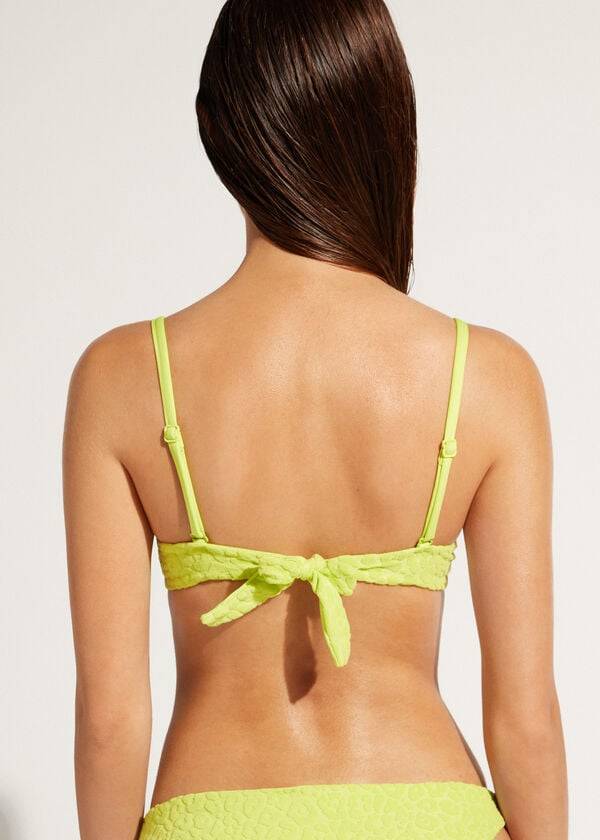 gröna calzedonia avtagbara vaddering push up bangkok bikinitoppar för kvinnor